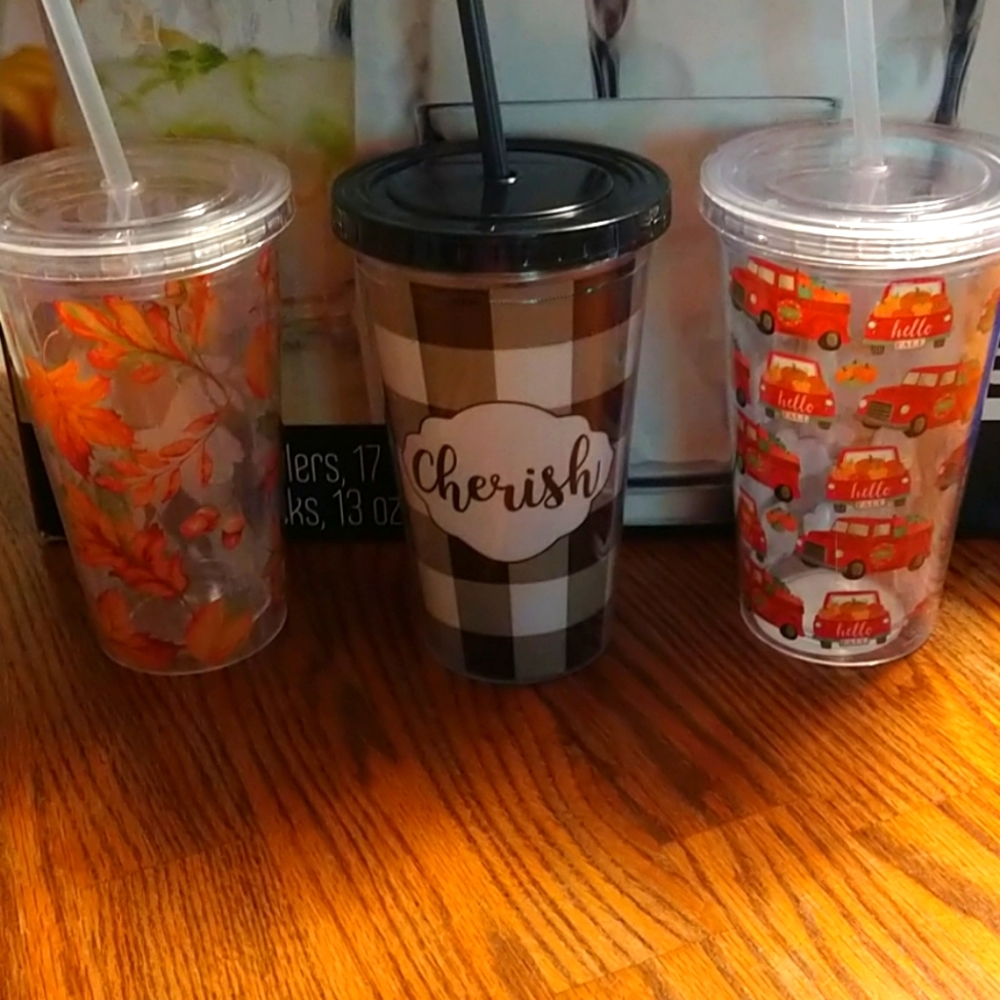 Fall tumbler cup set